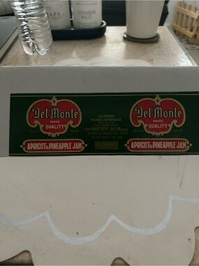 DelMonte Apricot & Pineapple Jam Vintage Label -Turn of Century 1918